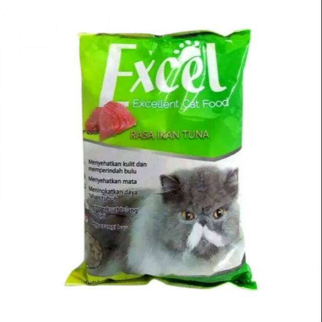 excel Hijau ikan tuna bentuk donat  500gr pakan kucing