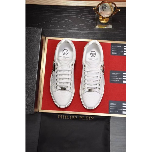 sneaker pria philipp PLEIN sepatu cowok mirror vip shoes men run away top PP Brand P1SHOES new styles