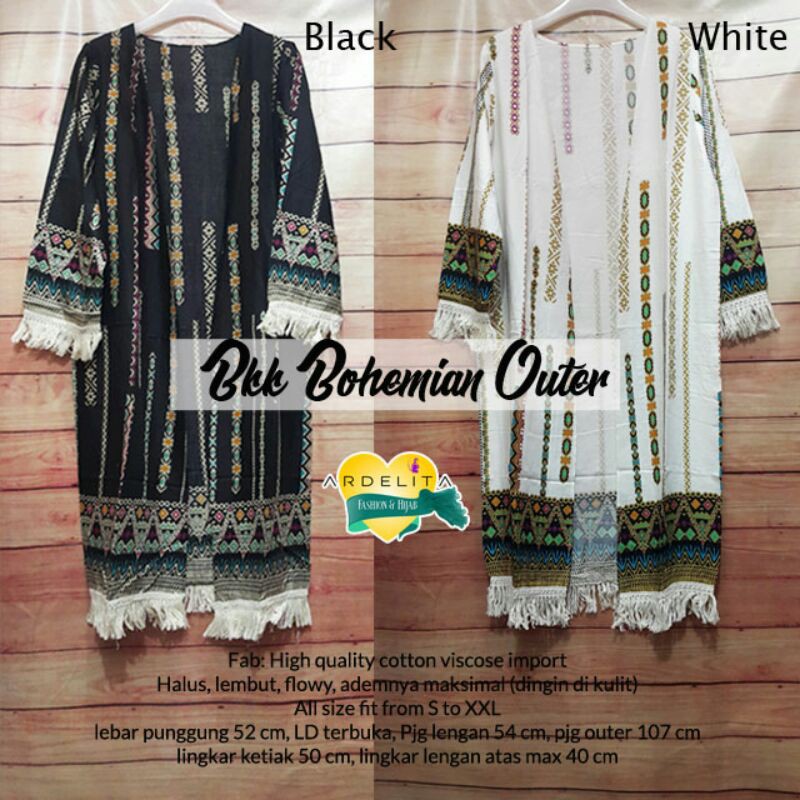 ORI 100% REAL PICT HQ BOHEMIAN OUTER/BKK STYLE/LONG BOHEMIAN CARDY/OUTWEAR MODIS