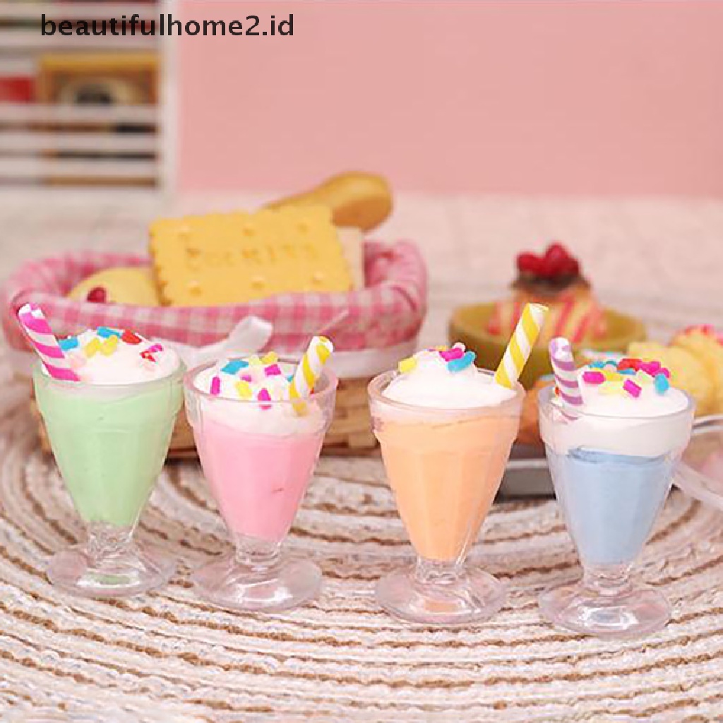 (beautifulhome2.id) 1pc Mainan Miniatur Es Krim Skala 1: 12 Untuk Aksesoris Dapur Rumah Boneka