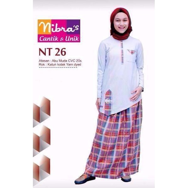 BARU Baju Anak Muslim Nibras NT 26 Abu Baju Gamis Remaja