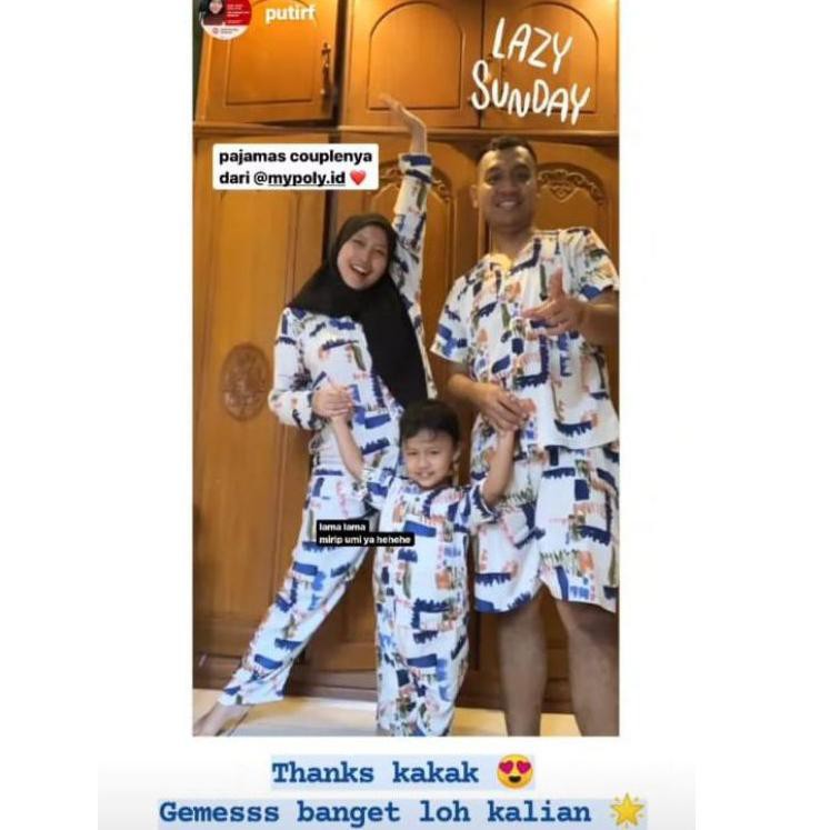 Lagi Tren.. Piyama Family SLAVIO / Baju Tidur Keluarga / READY STOK & COD MYPOLY - KATUN RAYON PREMI