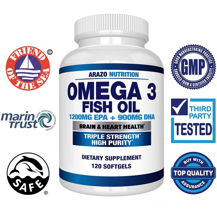 Omega 3 Fish Oil 4,080MG - ARAZO NUTRITION