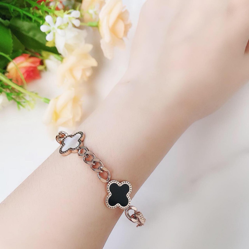 gelang tangan fashion wanita titanium asli anti karat korea style model rantai bvl