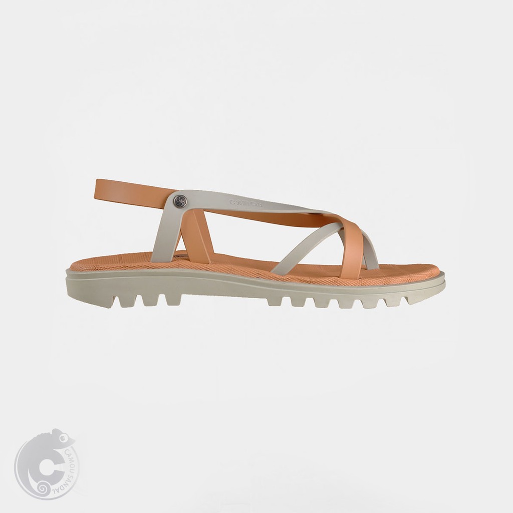 CAMOU - Liviana Mango - Sandal Tali Wanita Kasual Warna Orange Beige