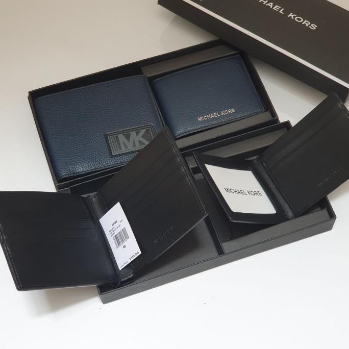 Dompet Pria Michael Kors Gifting 2 In 1 Box Set Wallet Navy Ci Jejakbatas90