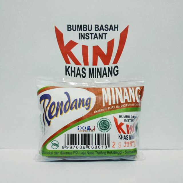 

Bumbu Basah Instant KINI Khas Minang - RENDANG MINANG