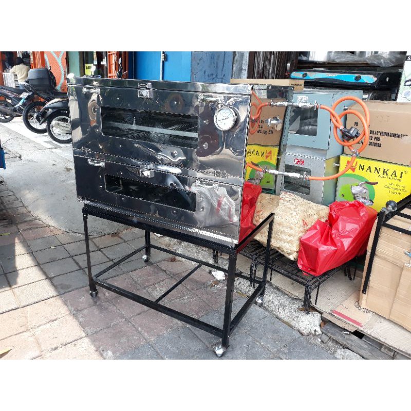 Jual oven gas stenlis 90x55cm Shopee Indonesia