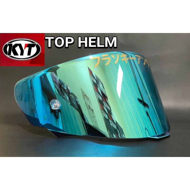 KACA VISOR KYT TT COURSE IRIDIUM SILVER/KACA KYT IRIDIUM RED GOLD