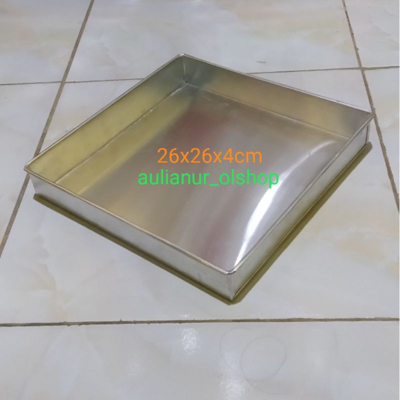 loyang kue 26x26 / loyang brownies sekat 26x26 / loyang persegi 26x26x4