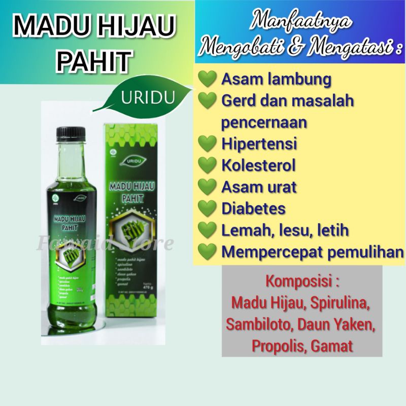 

Uridu Madu Hijau Original Solusi Masalah Lambung Maag Gerd
