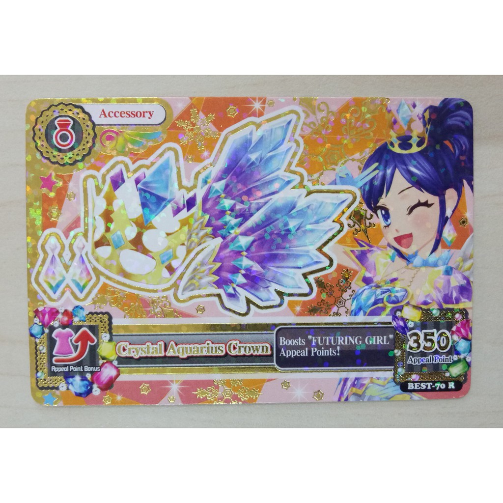 Aikatsu Rare Accessory BEST SELECTION Crystal Aquarius Crown