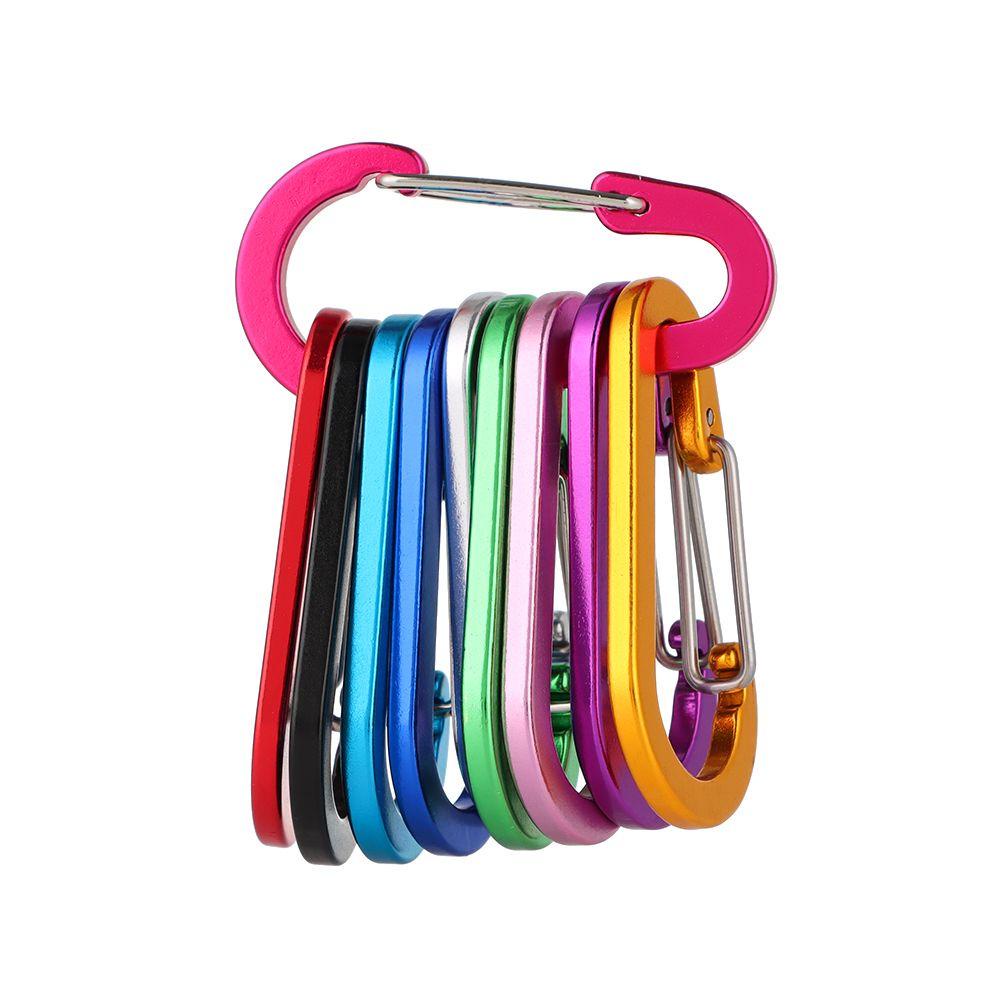 Nanas1 /2 /5pcs Memancing Carabiner Kecil Memancing Acessories Bentuk S Kait Luar Ruangan Climbing Snap Clip