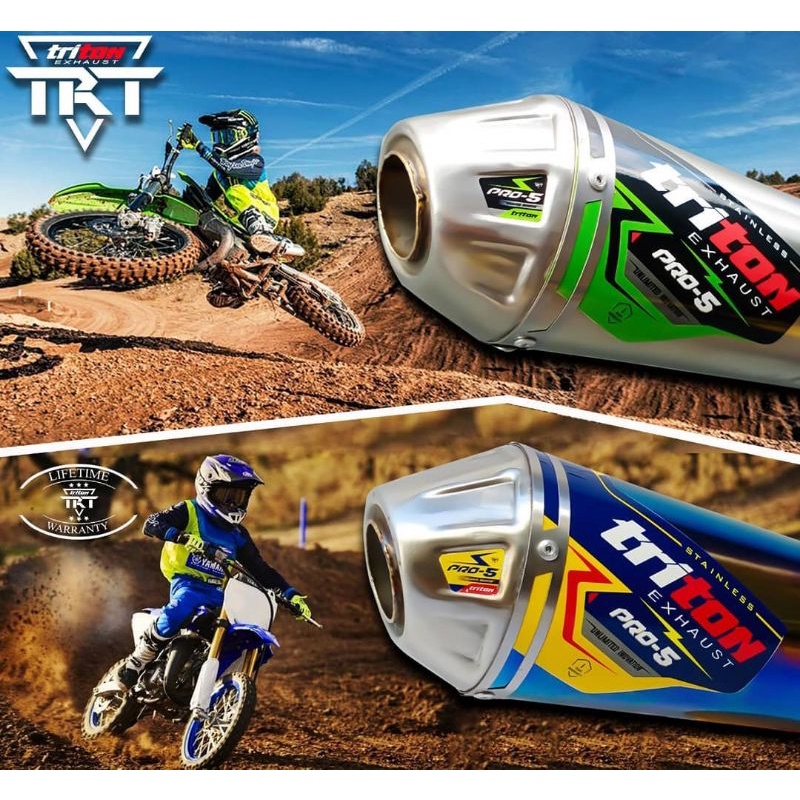 Knalpot Original CRF 150l KLX 150 L, S, BF, D'Tracker Yamaha Wr155 Triton Exhaust Bergaransi