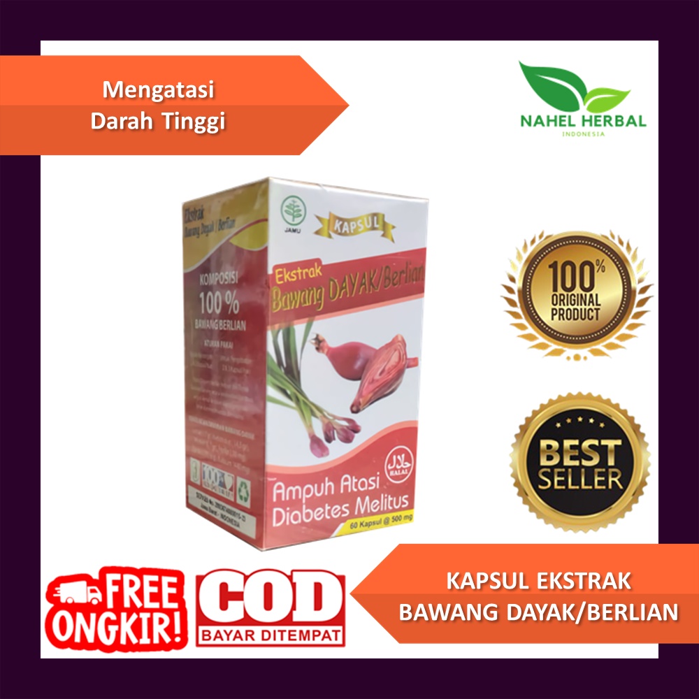 ASLI Kapsul Bawang Dayak Berlian Halal 100% Original BPOM - Murah Obat Herbal Diabetes Ampuh Menurun
