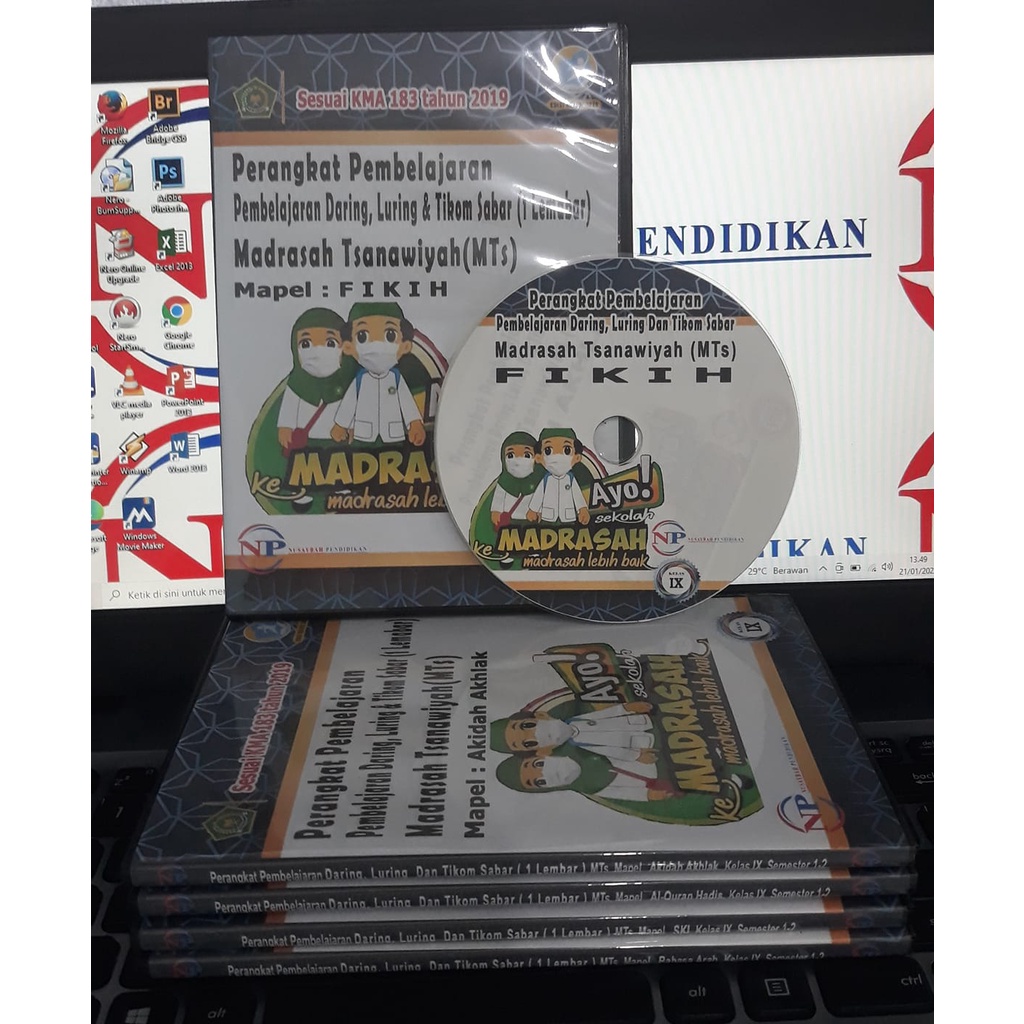 CD RPP 1 LEMBAR DARING, TATAP MUKA &amp;TIKOM SABAR,MTS, MAPEL FIKIH,KELAS 7,8, 9, 2 SEMESTER, SESUAI KMA183TAHUN 2019