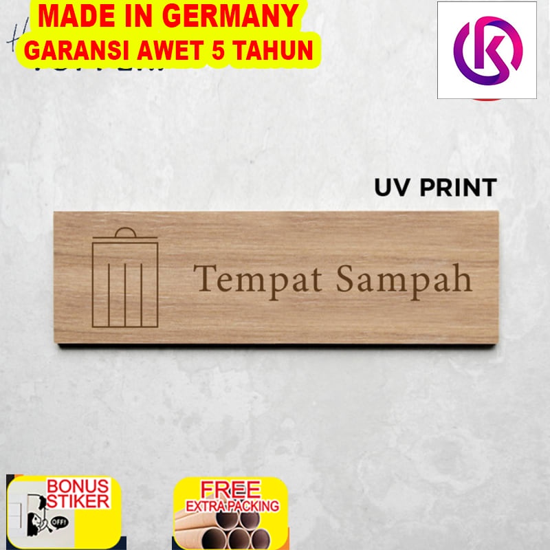 

Promo Signage Tempat Sampah Sign Board UV Print Kayu - Kyoto Style - 25x7
