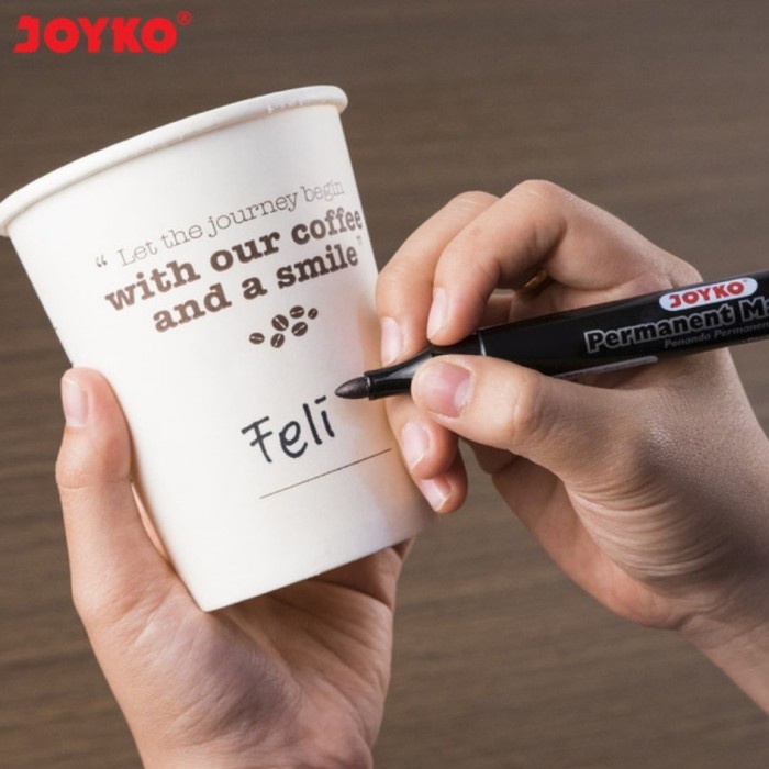 

Hot Sale Permanent Marker Spidol Permanen Joyko #Pm 34Rf Hitam Sedus Isi(12Pcs) Murah