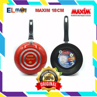 Maxim Valentino Fry Pan Non Stick 20cm Wajan Penggorengan Anti Lengket 20 Cm