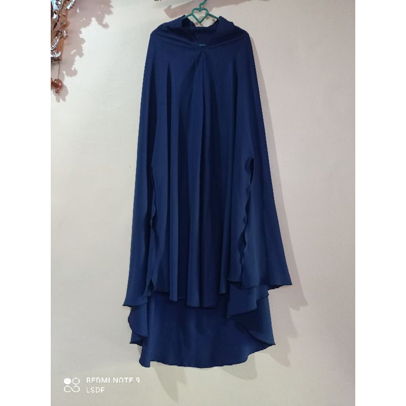 preloved khimar wollycrepe handsplit