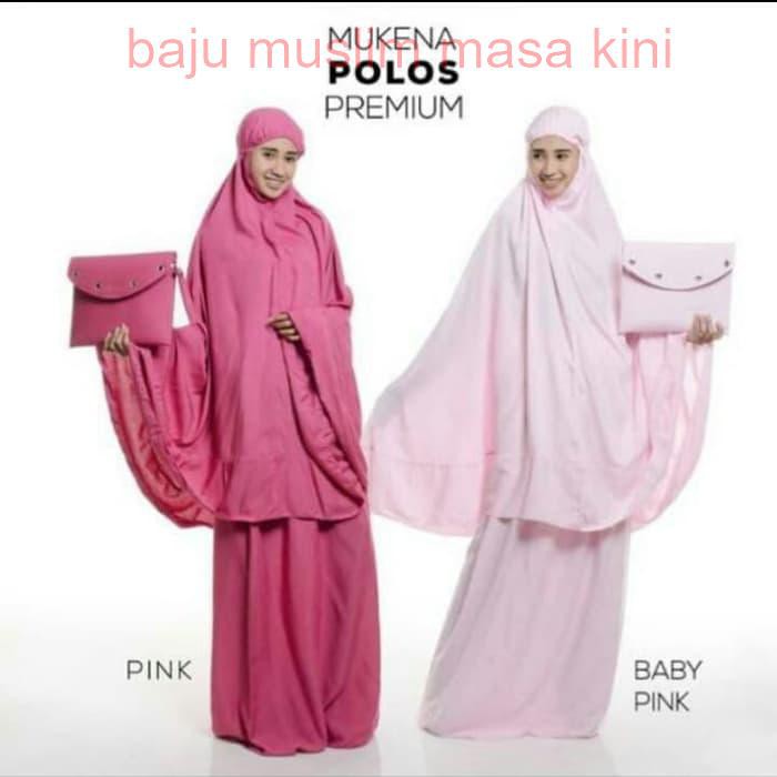 Mukena Bali POLOS Premium Mukena Dewasa Katun Rayon - Hitam