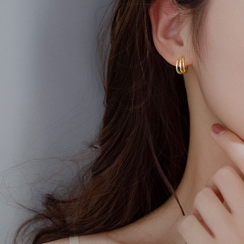 Anting Liar Temperamen Lingkaran Retro Eropa dan Amerika Fashion Accessories