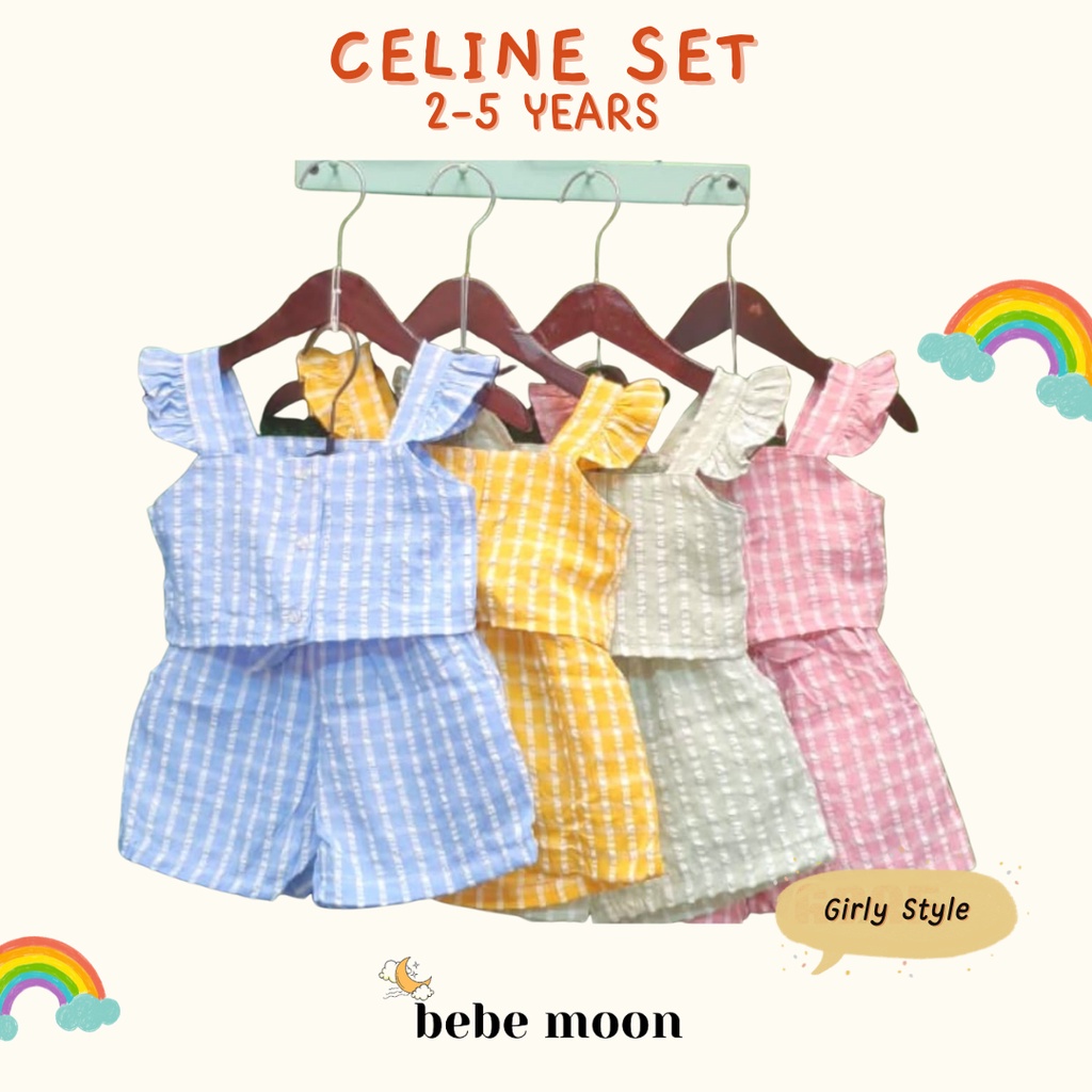 Pakaian Setelan Anak Perempuan Tank Top 1 - 5 tahun | CELINE SET | Bebemoon