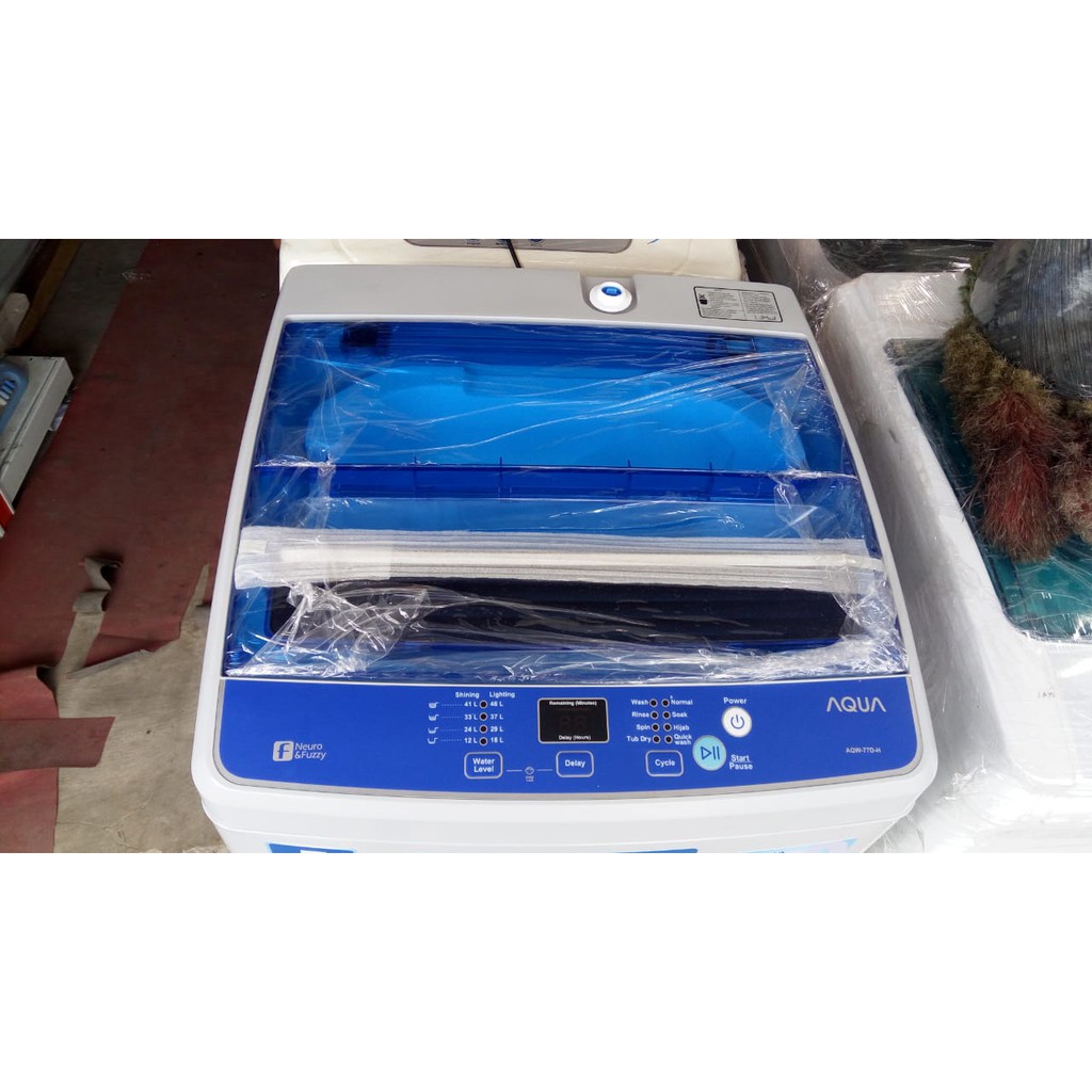 Mesin Cuci 1 Tabung Aqua Sanyo QW 77DH 7.5 KG Full Otomatis Hijab Series