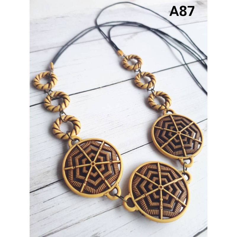 Kalung Etnik A87 Aksesoris Kalung Perempuan Kalung Hijab Tali Panjang Kalung Pesta