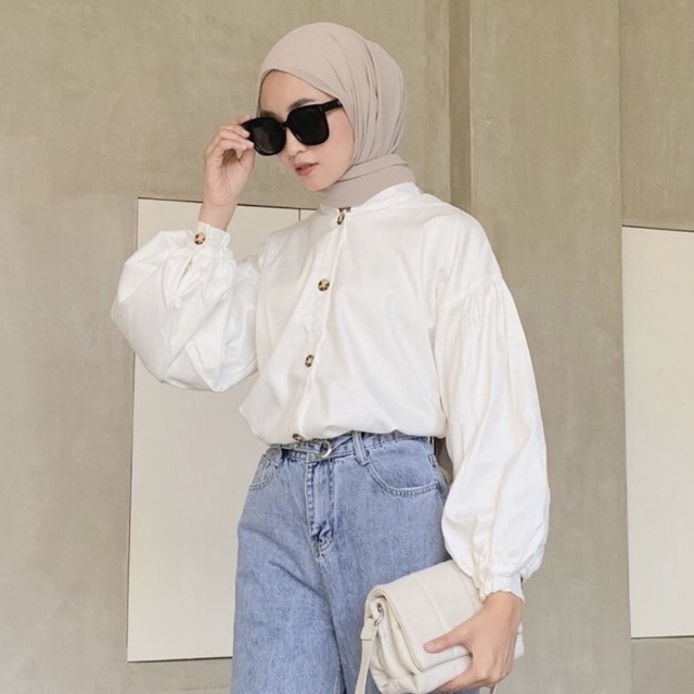 PUFFY SHIRT - Atasan Kemeja Wanita - Blouse Wanita Muslim Remaja