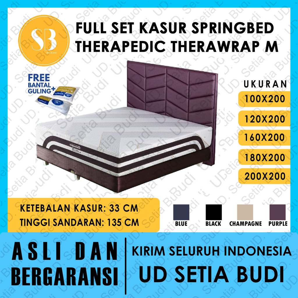 Set Kasur Therapedic Therawrap M Medium Firm