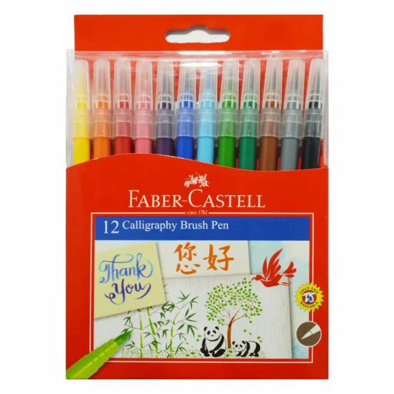 

Calligraphy Brush Pen Faber Castell 12 warna