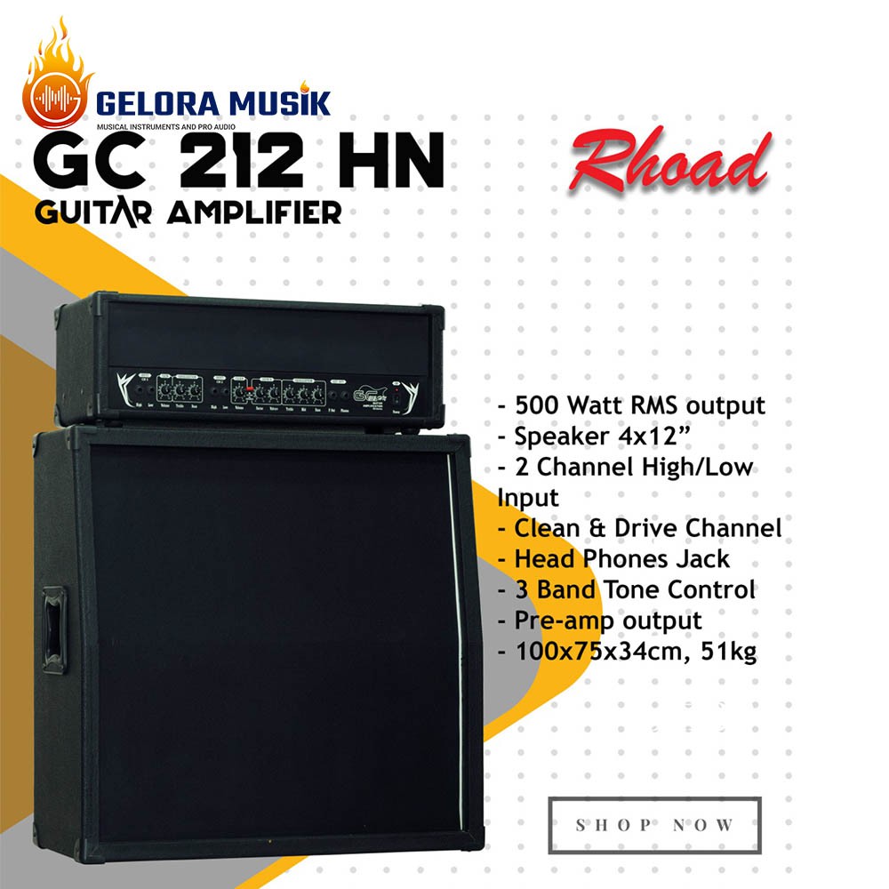 Ampli Gitar Rhoad Head Cabinet GC 212HN