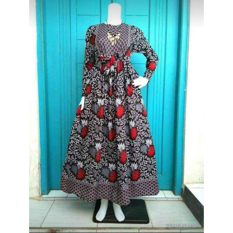 GAMIS WANITA TERBARU GAMIS BATIK GAMIS MUSLIMAH BAJU WANITA LENGAN PANJANG