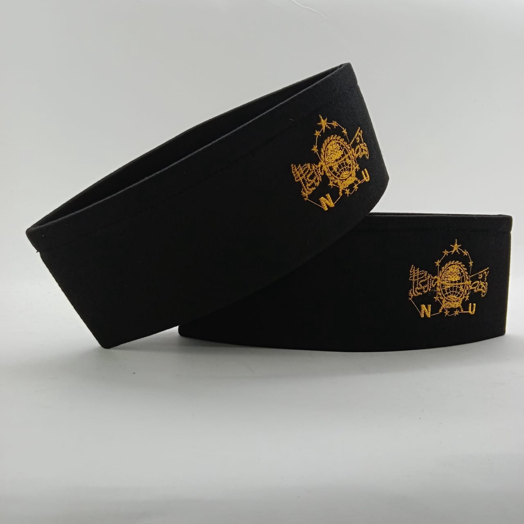 PECI SONGKOK KOPIAH KAIN AC LOGO NU (NAHDATUL ULAMA) WARNA KUNING BISA COD