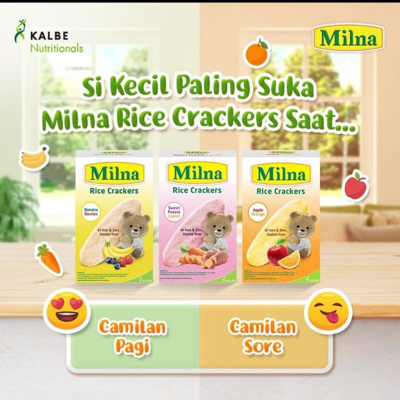 Milna Rice Cracker 20gr - Milna Biskuit Bayi