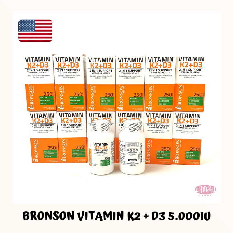 [PO] Bronson Vitamin K2 + D3 5000iu 250 capsules