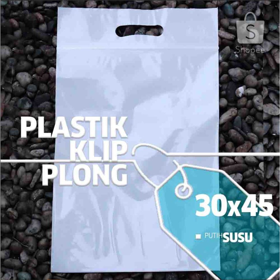 Plastik klip pond ziplock Plong  30x45 (38+7) packing baju jaket hoodie