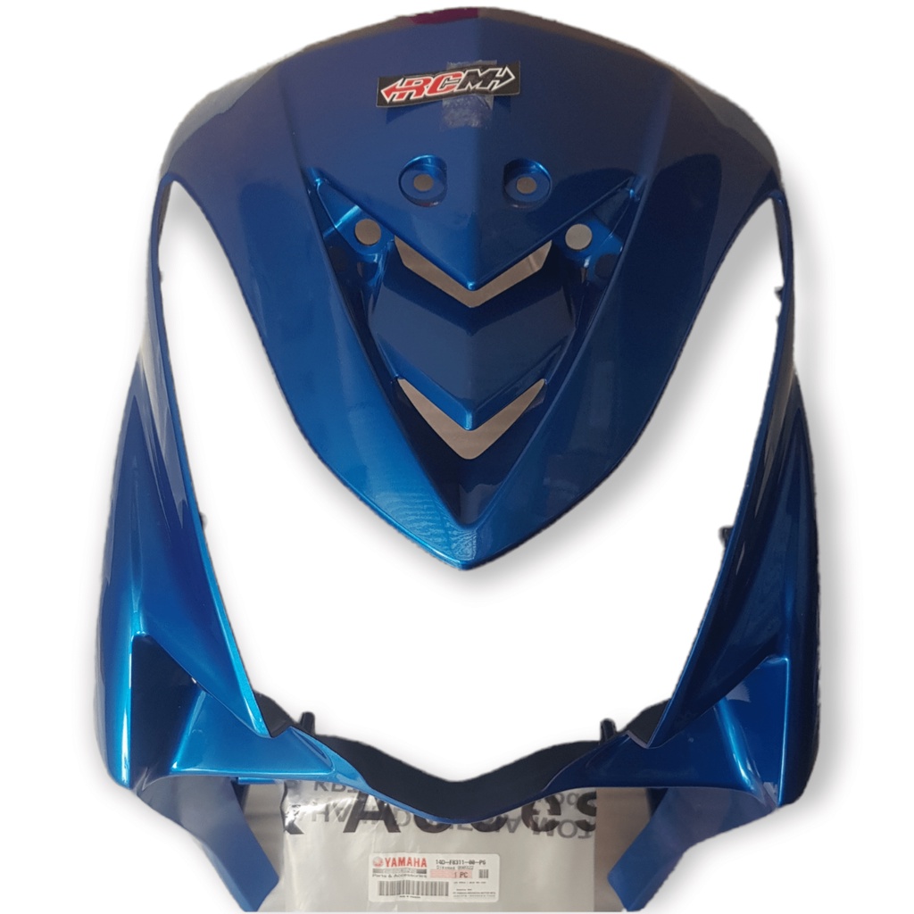 14D-F8311-00-P6 COVER FRONT PANEL BODY BODI TEDENG TAMENG LAMPU DEPAN MIO SOUL OLD LAMA KARBU WARNA BIRU BLUE ORI ORIGINAL YAMAHA YGP ASLI