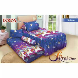  SPREI  SORONG FATA 2IN1 UK 120X200 MOTIF  FLAMINGO UNICORN 