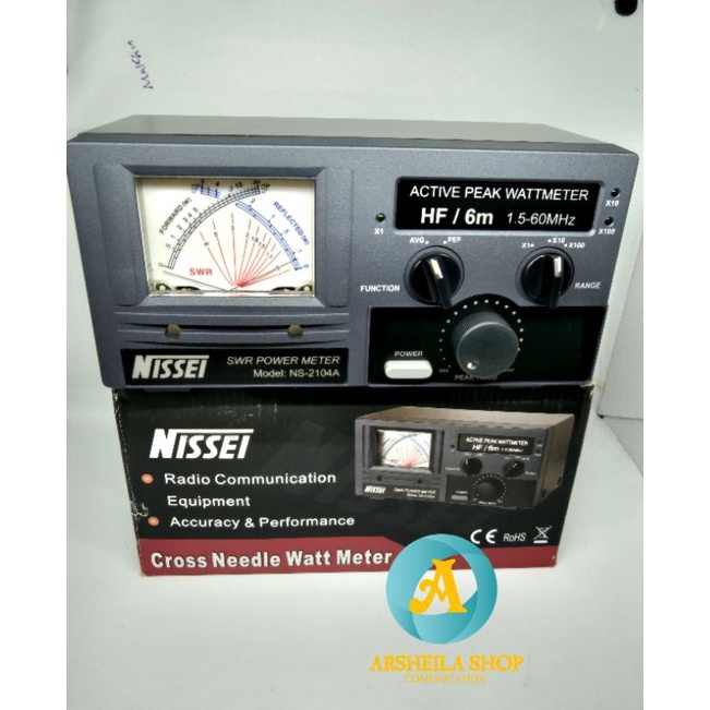 Swr watt meter power meter nissei ns 2104a original murah