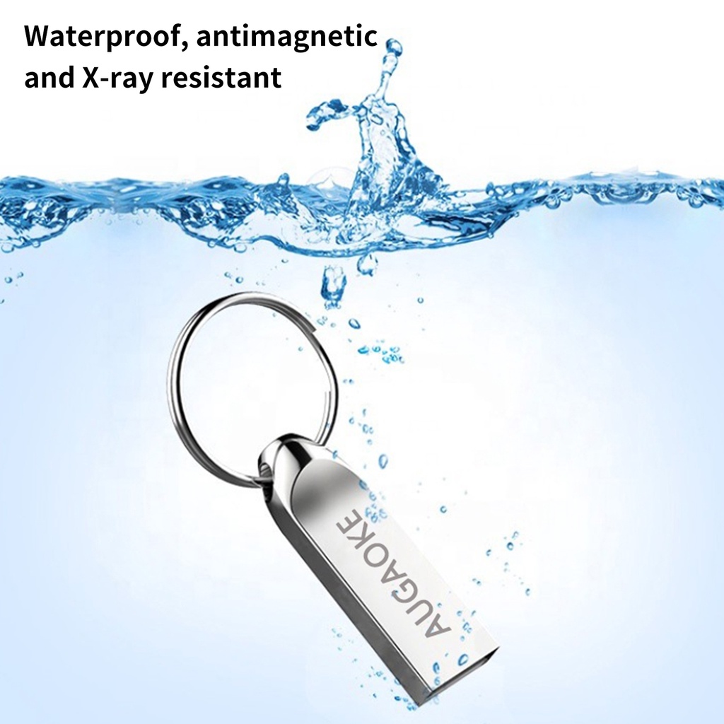 Huluboy Flashdisk USB 3.0 1TB 2TB Kecepatan Tinggi Anti Air Bahan Metal Untuk AUGAOKE U Disk