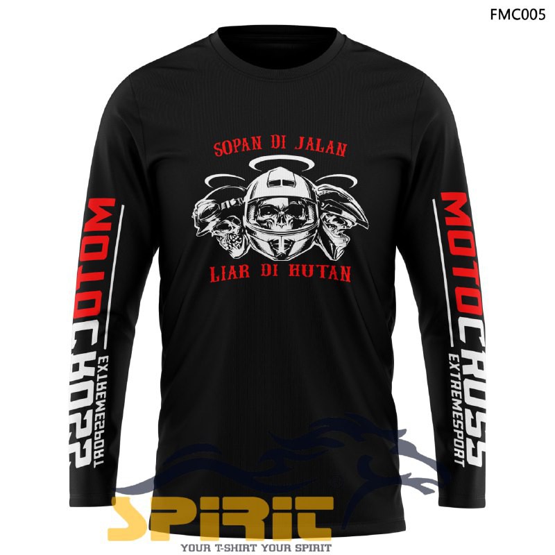 Atasan Kaos Motor CROSS Trail | Baju Motor CROSS cowok Lengan Panjang MURAH