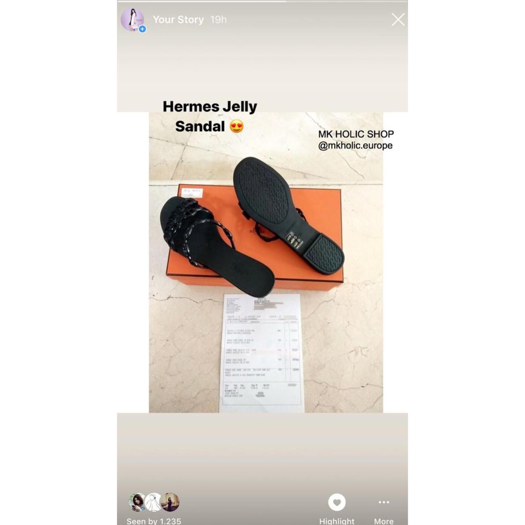 Pengiriman Cepat Hermes sandal jelly size 38 PROMO