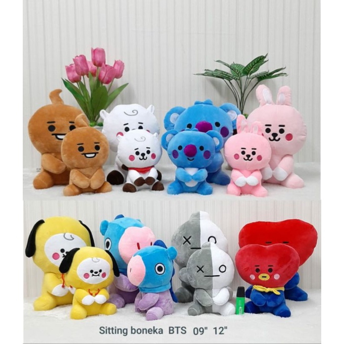 Boneka Tata Chimy Cooky koya Rj Mang Van Shooky Size 8&quot;/boneka bts K-pop