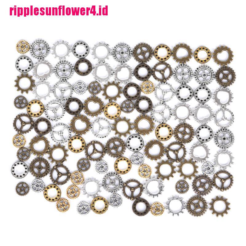 100pcs Liontin Bentuk Roda Gigi Mini Antik Steampunk Untuk Membuat Perhiasan