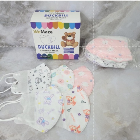 Masker Anak Duckbill 50pcs Motif Premium