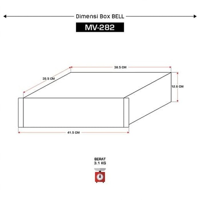 BOX POWER AMPLIFIER BELL MV282 MV 282 MV-282 BGR BOX POWER AMPLIFIER LAPANGAN BOX AUDIO