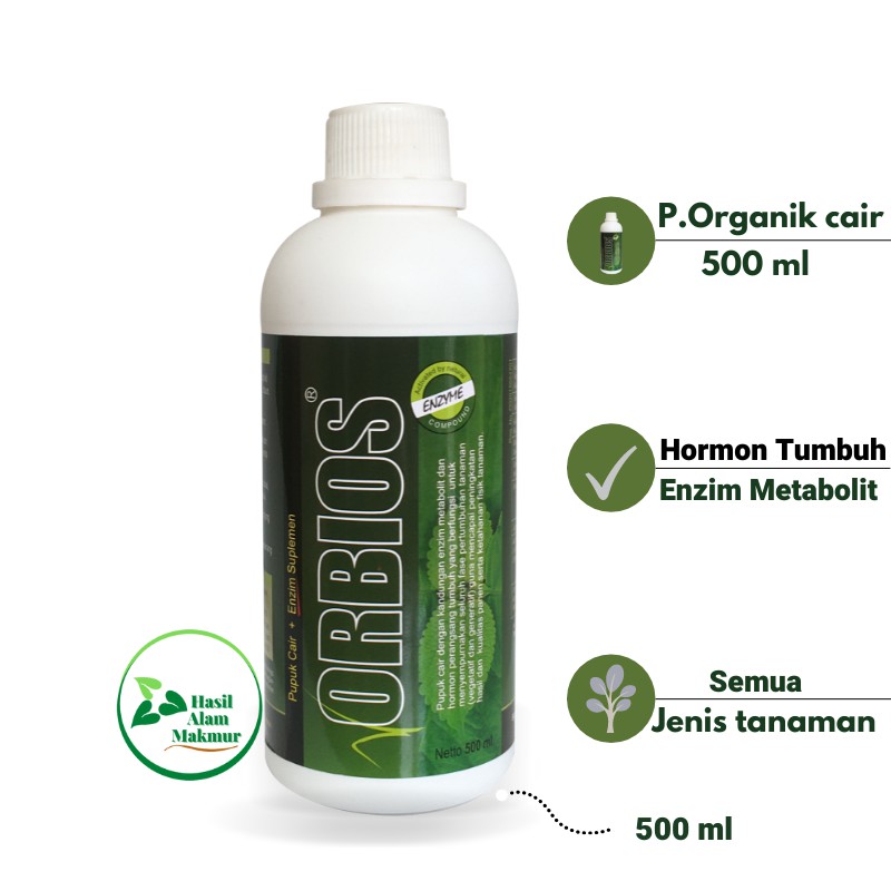 Pupuk Organik Cair ORBIOS Dengan Enzim Metabolit 500 ml