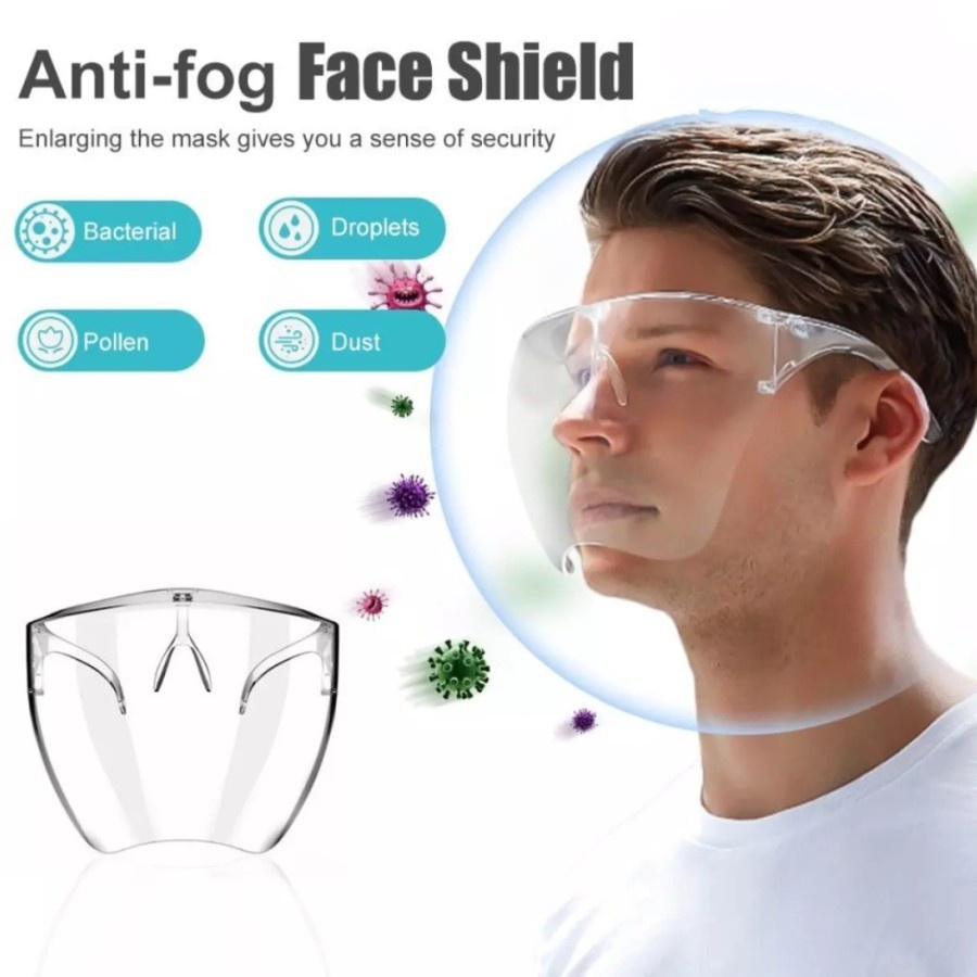 FACE SHIELD AKRILIK ANTI FOG SNAP POLOS / FACE SHIELD